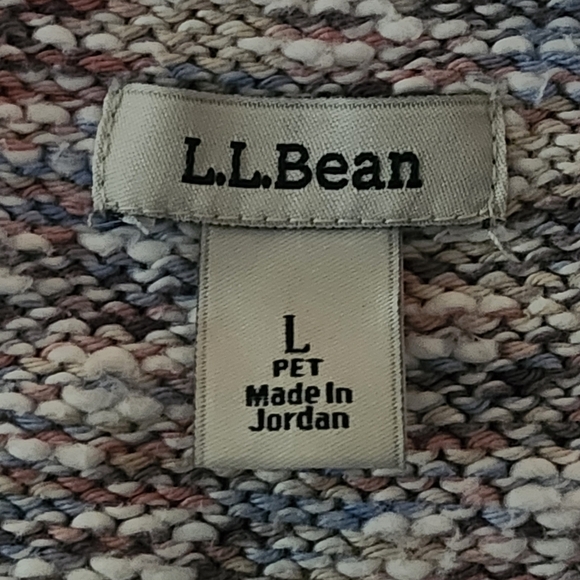 LL BEAN 100% Cotton Multicolor Knit Pullover Sweater Size Large - Picture 5 of 10